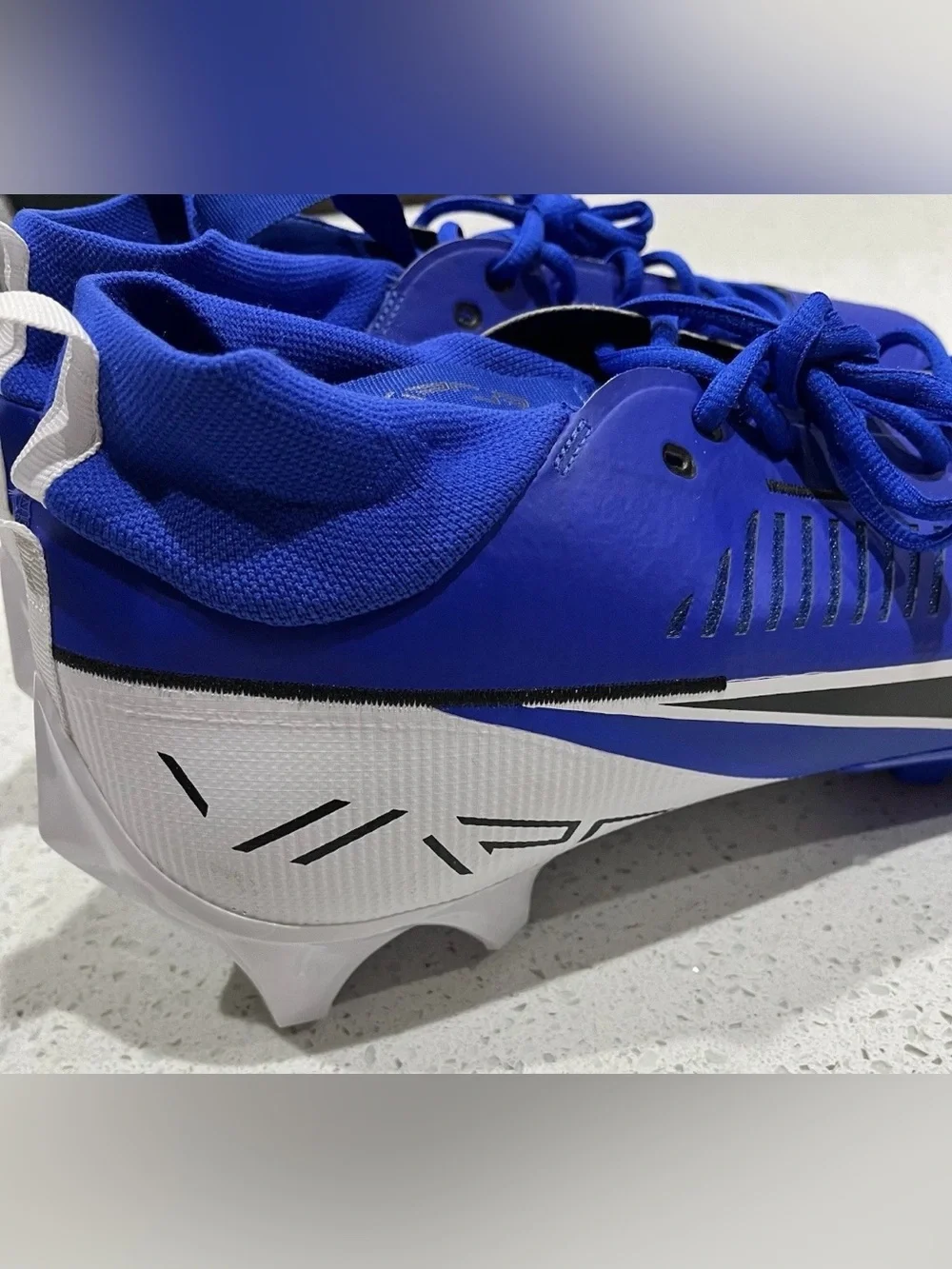Nike Vapor Edge Pro 360 Men's Football Cleats, Size 16, Blue/Black/White-NEW